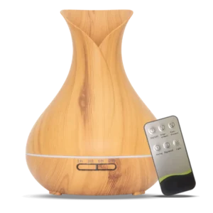 Vitality Pro ultrasone aroma diffuser in licht hout - grootste reservoir van Nederland