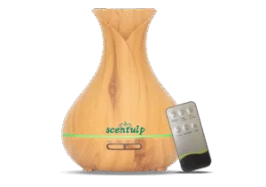 Vitality Pro ultrasone aroma diffuser in licht hout - grootste reservoir van Nederland