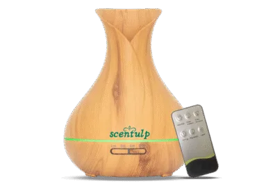 Vitality Pro ultrasone aroma diffuser in licht hout - grootste reservoir van Nederland