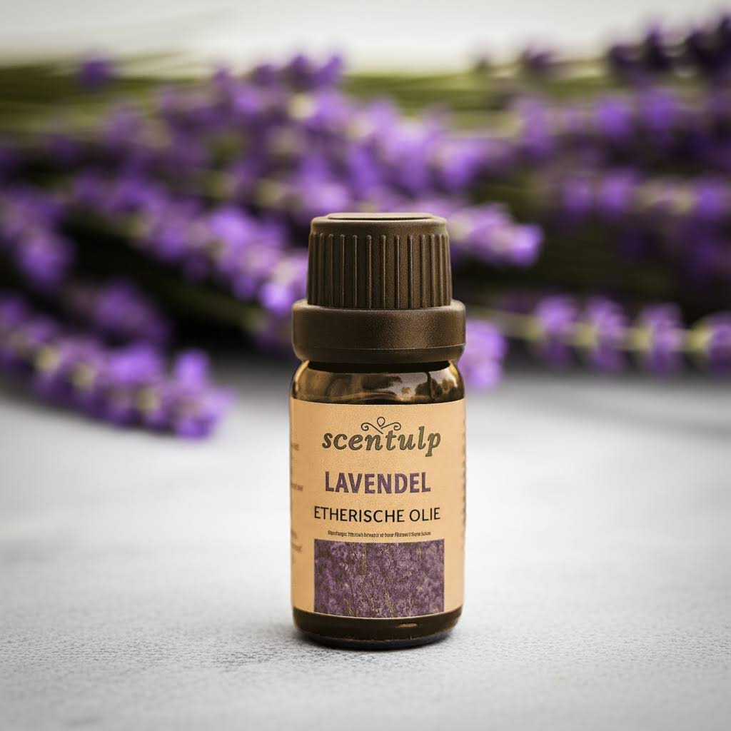 etherische olie lavendel met paars etiket - 100% pure natuurlijke lavendelolie voor ontspannen sfeer