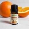 etherische olie sinaasappel met oranje etiket - 100% pure natuurlijke sinaasappelolie voor vrolijke sfeer