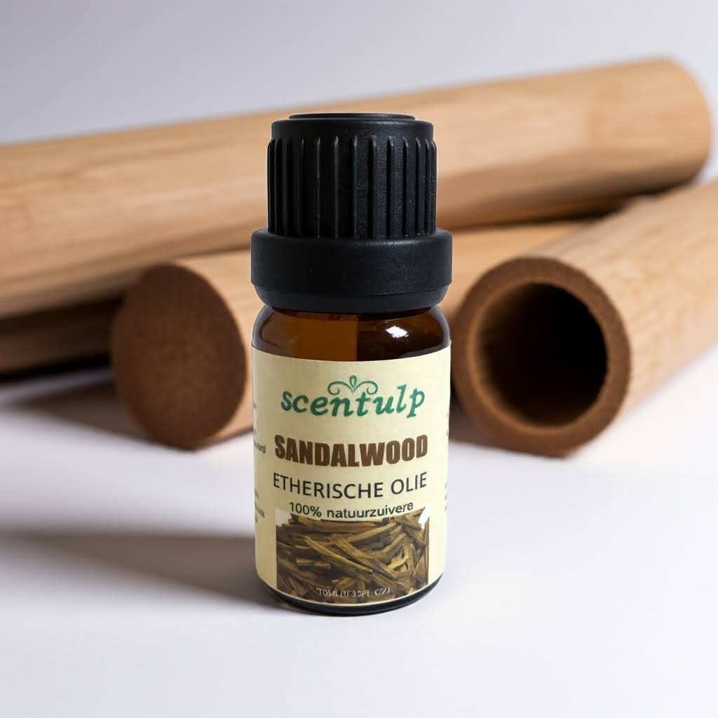 Pure sandelhout etherische olie in glazen fles - 100% natuurzuivere aromatherapie olie