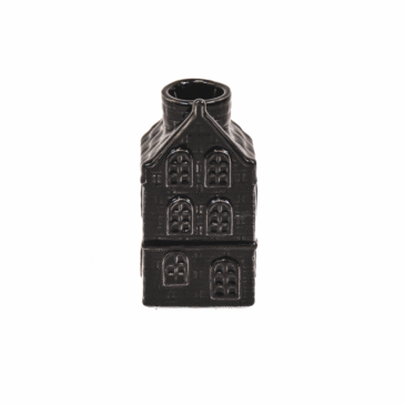 2593c153-cd33-40d1-8100-3637566f3f35_1200x1200_fill.png Kaarshouder - Huis - Keramiek - Zwart - 6x5,5x11cm