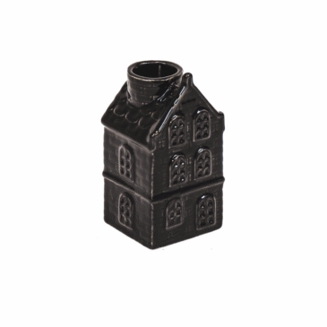 7070c4ce-b1da-487d-b56e-9e2c6d995aeb_1200x1200_fill.png Kaarshouder - Huis - Keramiek - Zwart - 6x5,5x11cm