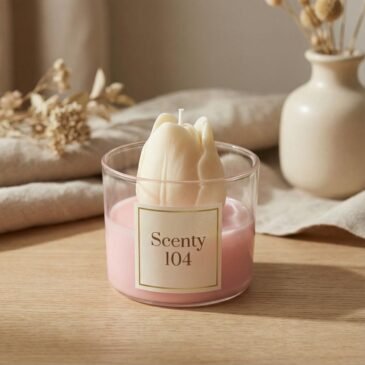 geurkaars tulp design kaars in glas