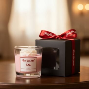 Scentulp Cadeau Geurkaars “Voor jou, met liefde” Roos, Jasmijn & Vanille