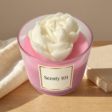 Kaarsen Kopen roos in glas Duurzame Kaarsen