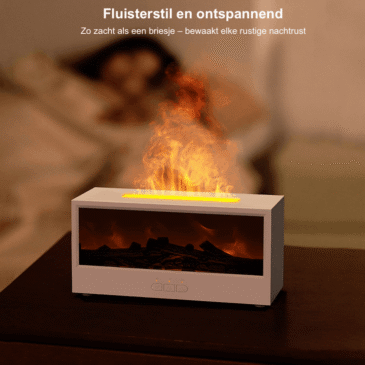 Stille aroma diffuser met vlameffect geschikt voor slaapkamer