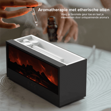 Aroma diffuser met etherische olie in moderne woonkamer
