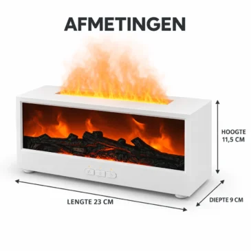 aroma-vlam-diffuser-wit-afmetingen Afmetingen Aroma Vlam Diffuser Wit: 23 x 9 x 11.5 cm