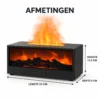 Afmetingen Aroma Vlam Diffuser Zwart: 23 x 9 x 11.5 cm