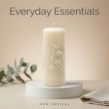 Bloem Reliëf Designkaars