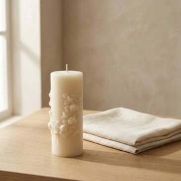 Bloem Reliëf Designkaars