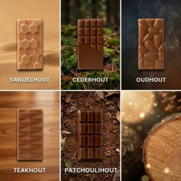 Scentulp Houtachtige Wax Melts Set – 5 Hout Geuren