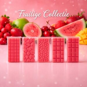sadvn Vijf roze waxmelts met fruitmotieven