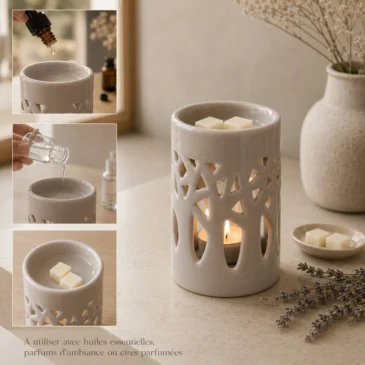 800x800 Geurbrander Forest Grijs – Keramiek voor Wax Melts