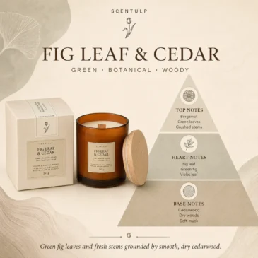 Scentulp Geurkaars Vijgenblad & Cederhout 340 g