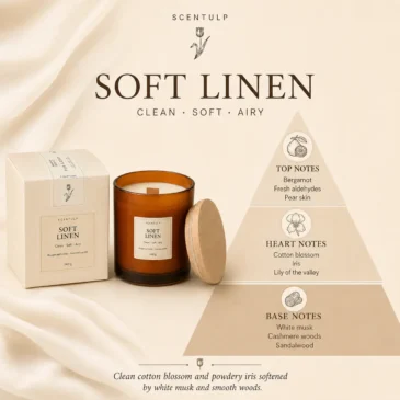 Scentulp Geurkaars Soft Linen 340 g