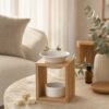 cfbggr Geurbrander Arina – Bamboe & Wit Keramiek voor Wax Melts