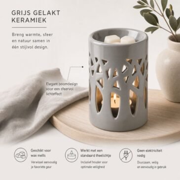 fer Geurbrander Forest Grijs – Keramiek voor Wax Melts