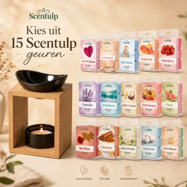 scentulp wax melt pakket Voordelig Wax Melt Starterpakket – Kalos Geurbrander + Jouw Wax Melts