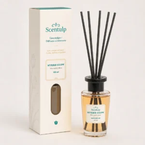 01-scentulp-myrrh-glow-100ml-hero Scentulp Myrrh Glow geurstokjes 100 ml – Wierook & Mirre