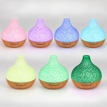 Santorini diffuser โ zeven LED-kleuren Santorini aroma diffuser in zeven LED-kleuren, waaronder donkergroen