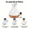 Palma diffuser โ zo gebruik je hem Palma aroma diffuser gebruiken: water, lavendelolie en knoppen