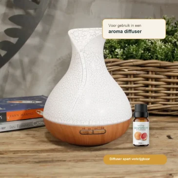 zomerlicht-oliecollectie-6x10ml-05-diffusergebruik-v2 Grapefruitolie uit Zomerlicht naast de Palma aroma diffuser, die apart verkrijgbaar is.